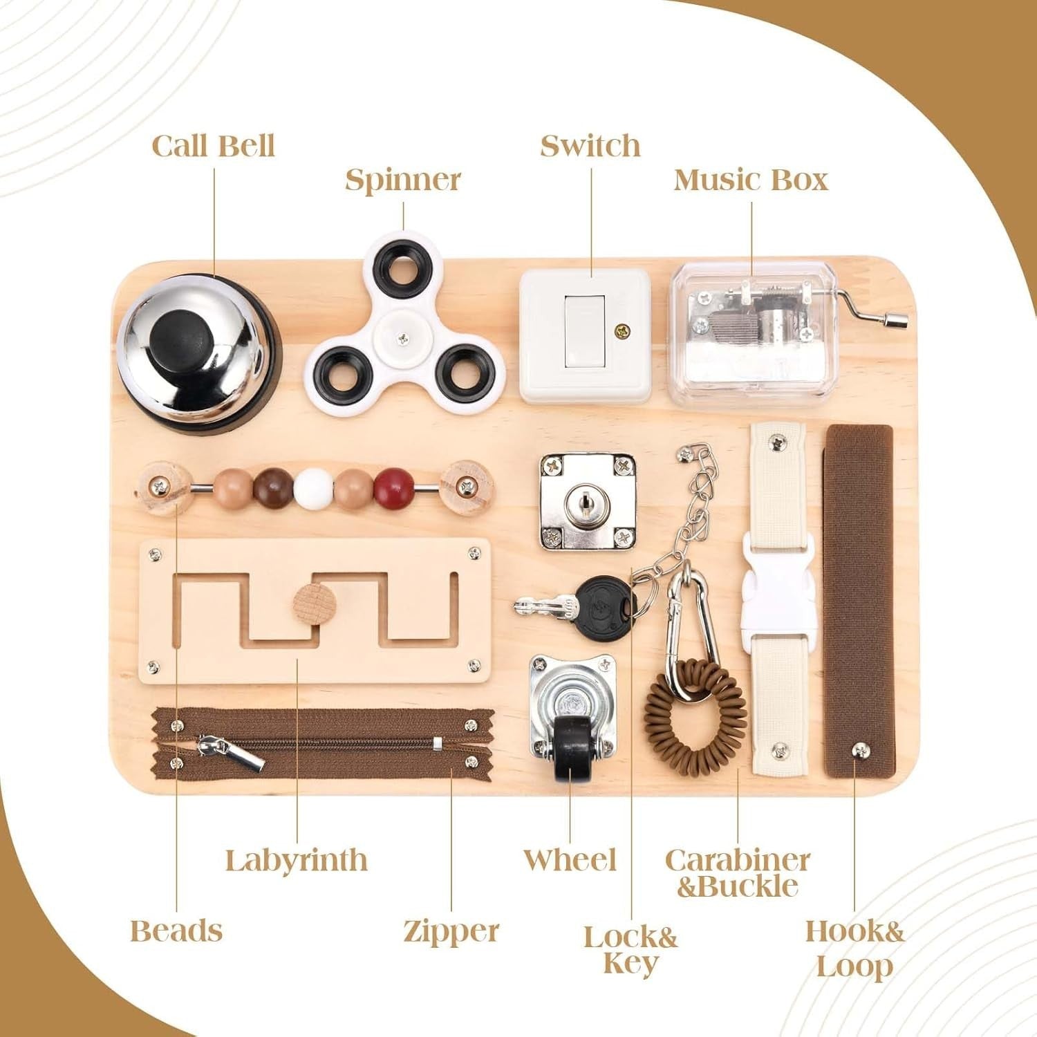 Dementia Fidget Busy Board Sensory Activity Toy for Seniors Anxiety