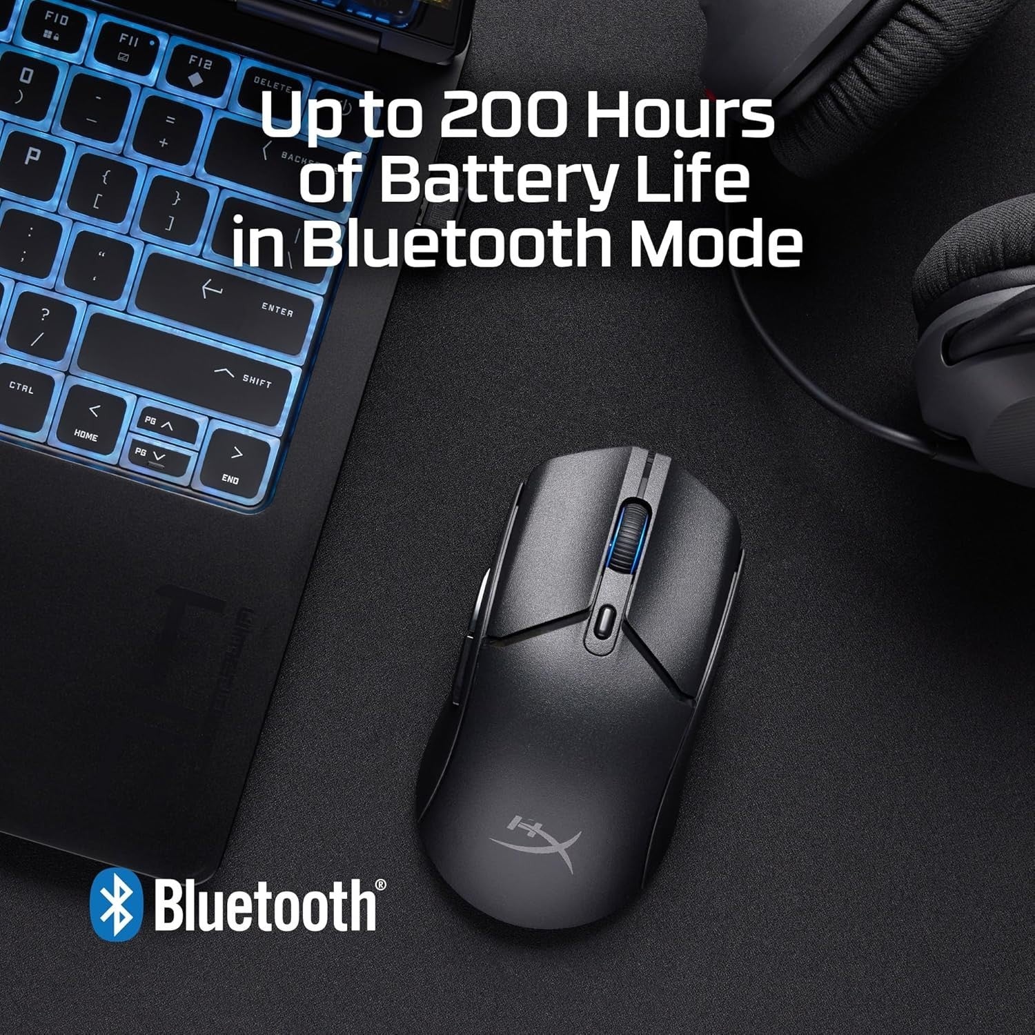 Wireless Gaming Mouse Lightweight 70g Dual Mode 100Hr Battery Pro Sensor