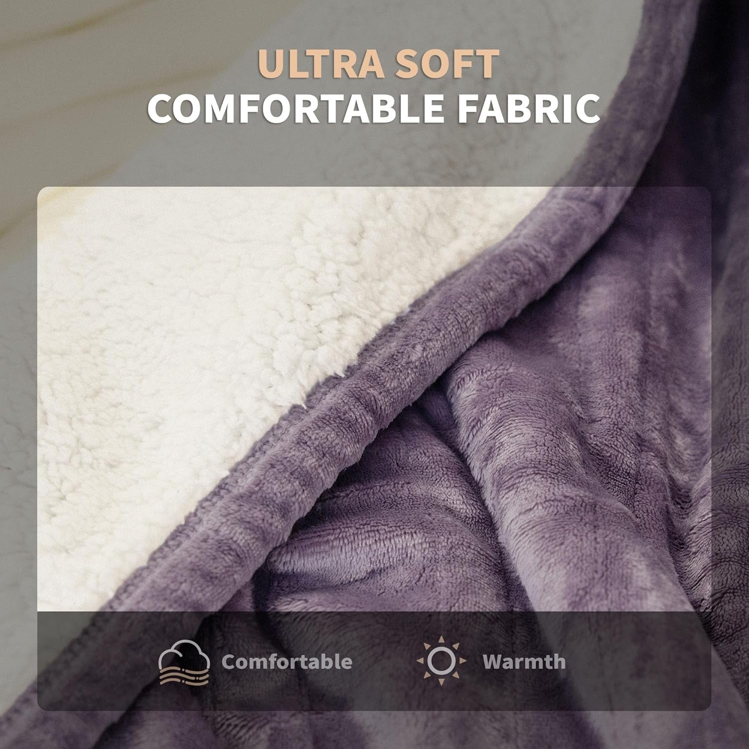 Electric Heated Throw Blanket 130x160cm 6 Heat Timer Washable Sofa Bed