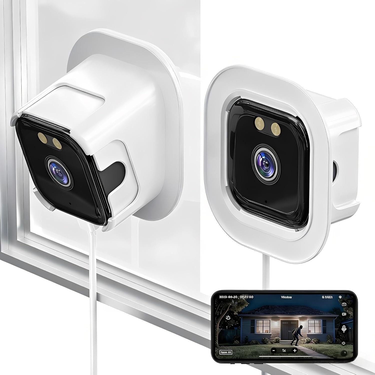 2K Window Security Camera AI Color Night Vision Dual Band WiFi CCTV
