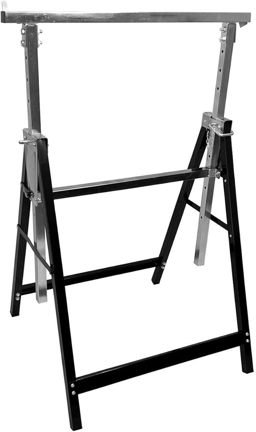 2x Adjustable Telescopic Saw Horses 200kg Steel Trestle Stands 80–130cm