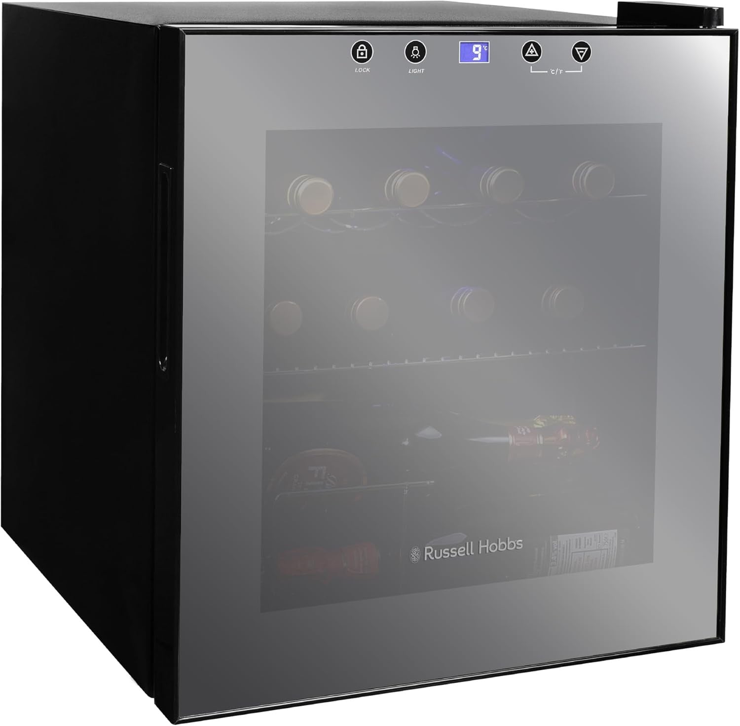 Wine Cooler Fridge 12 Bottle Undercounter Beverage Drinks Fridge LED Glass