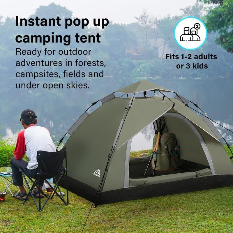 Instant Pop Up Camping Tent 4 Season Waterproof Dome