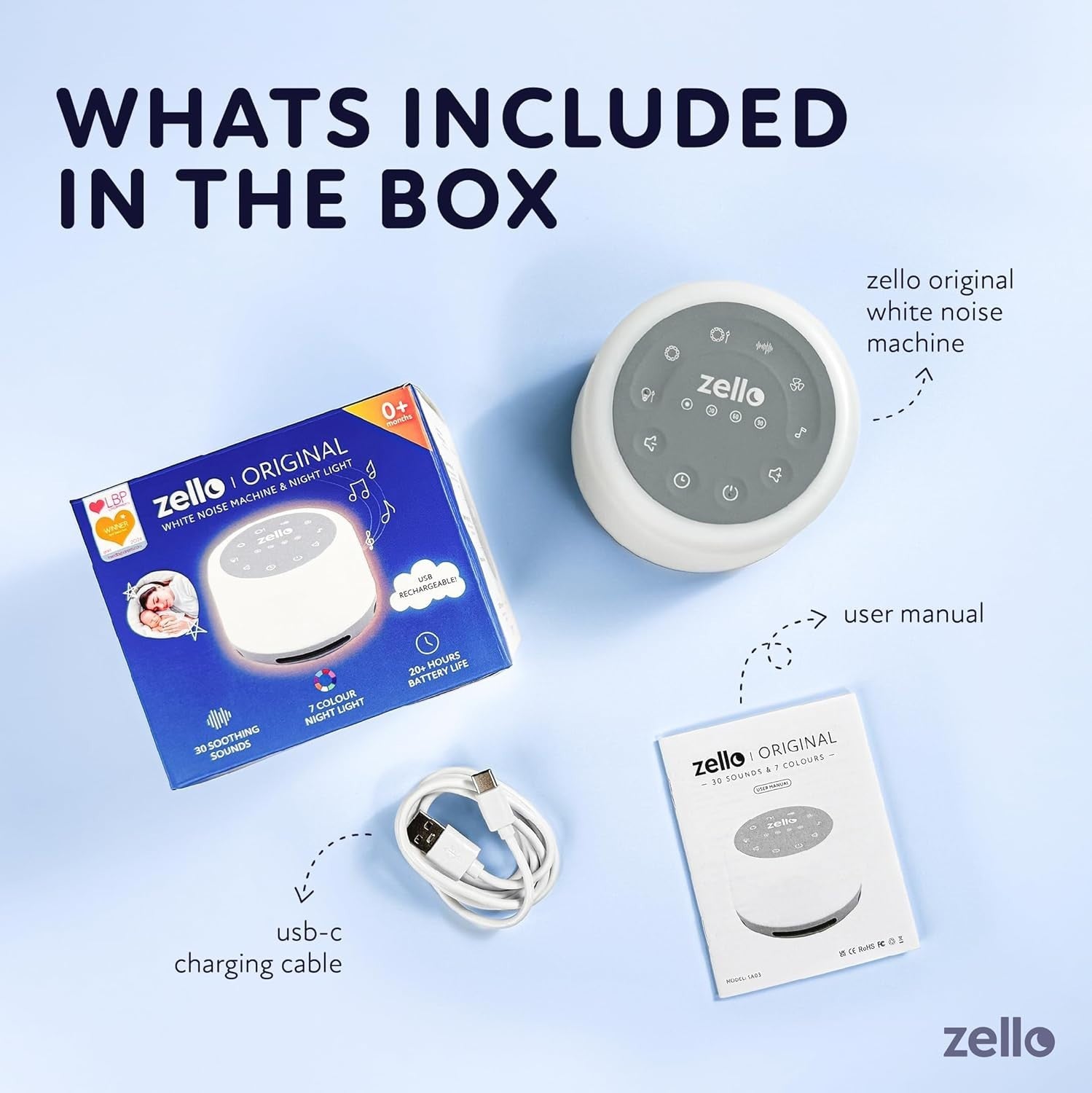 Iridescent Gem Noise Machine for Baby & Adult | 30 Soothing Sounds, Night Light