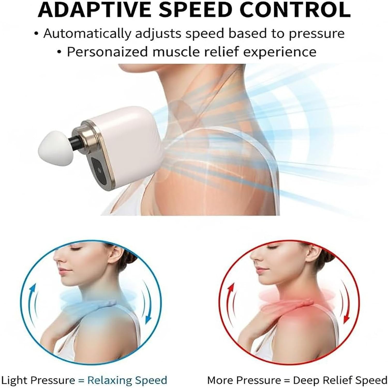 Mini Massage Gun Deep Tissue Percussion Pain Relief Quiet Travel Size 2 Pack