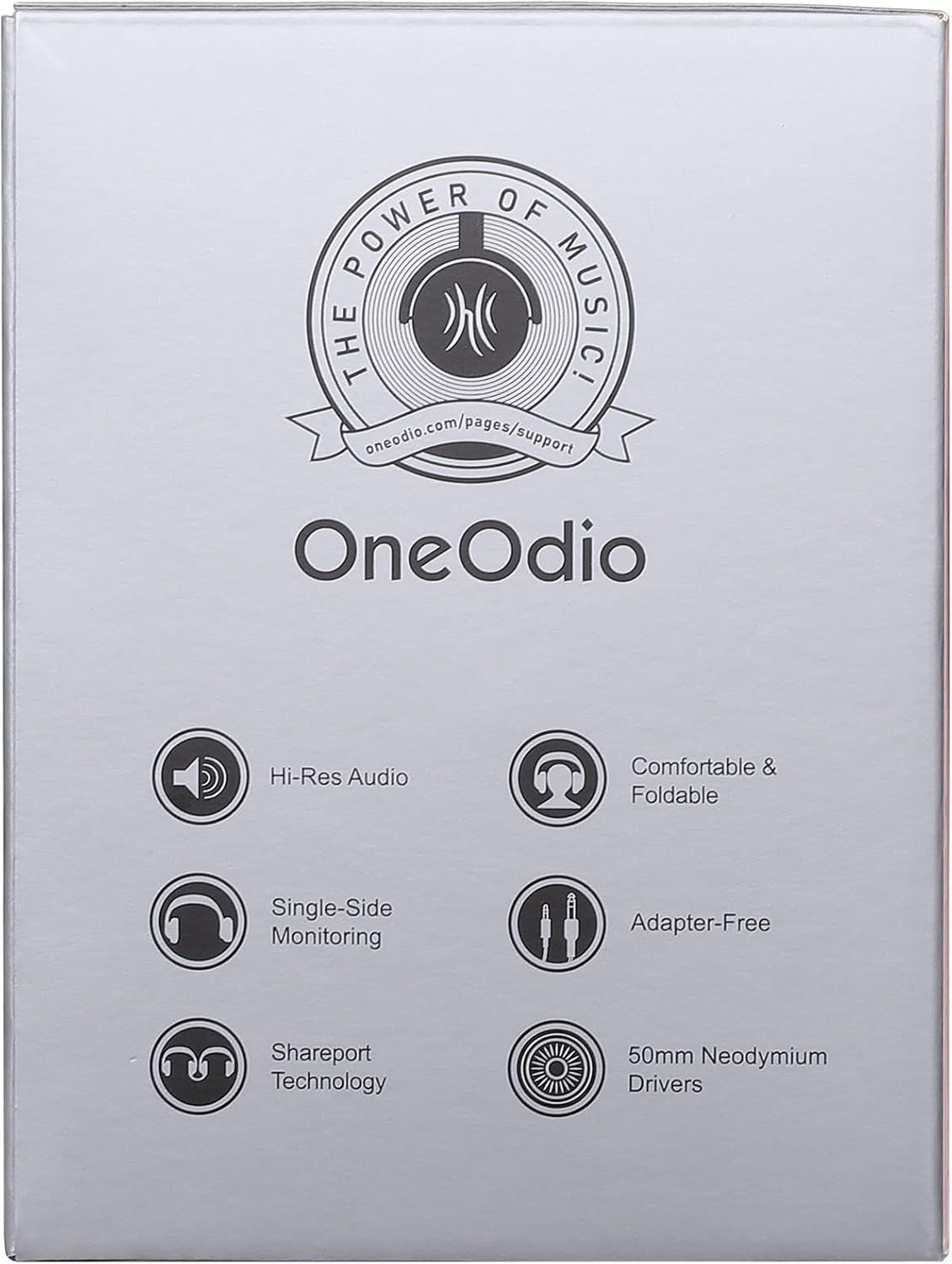 Studio Over Ear Headphones Hi-Fi 50mm Drivers Wired DJ Monitoring