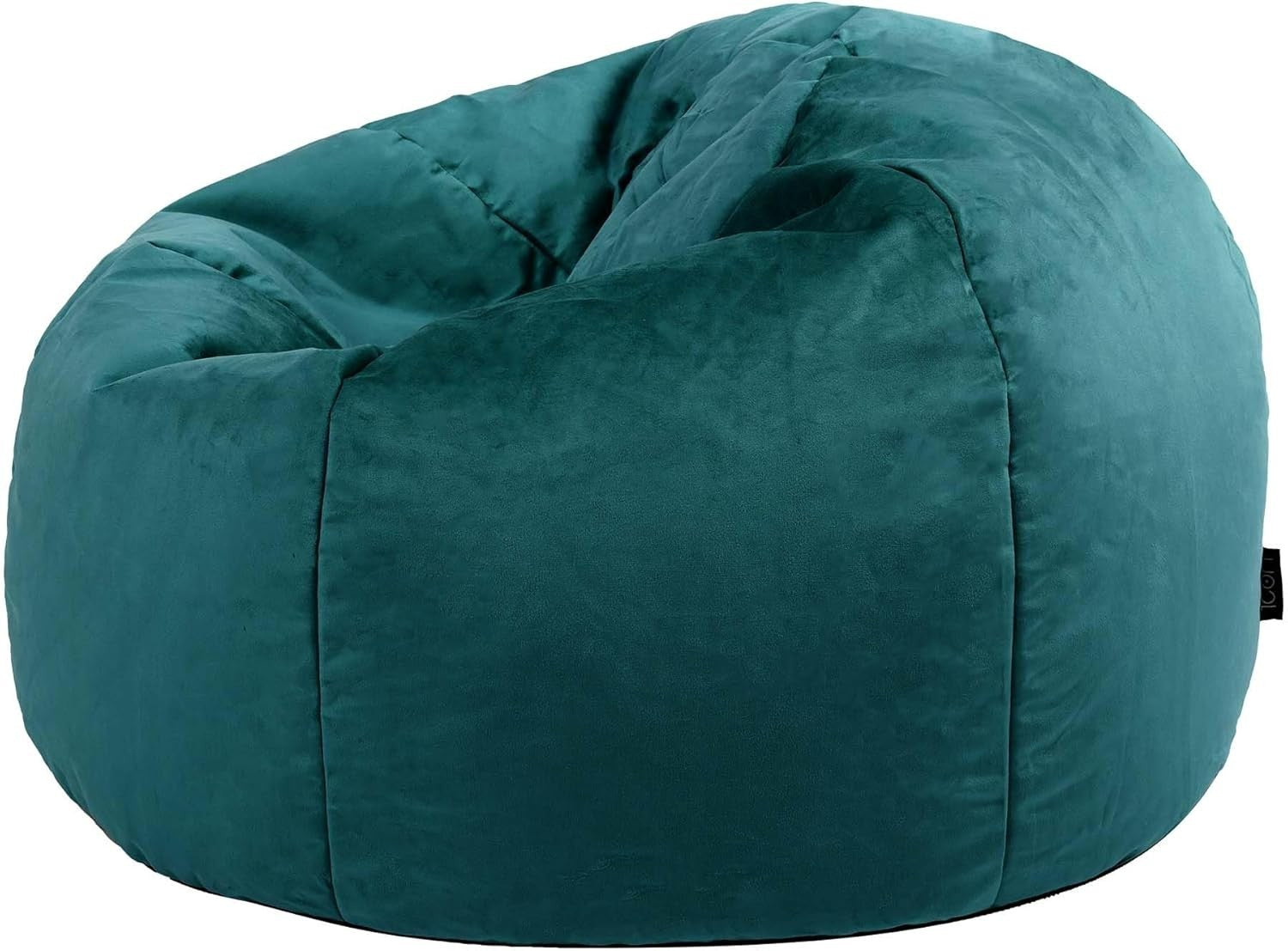 Large Velvet Bean Bag Chair Adult Lounge Seat Filled Teal Green Accent
