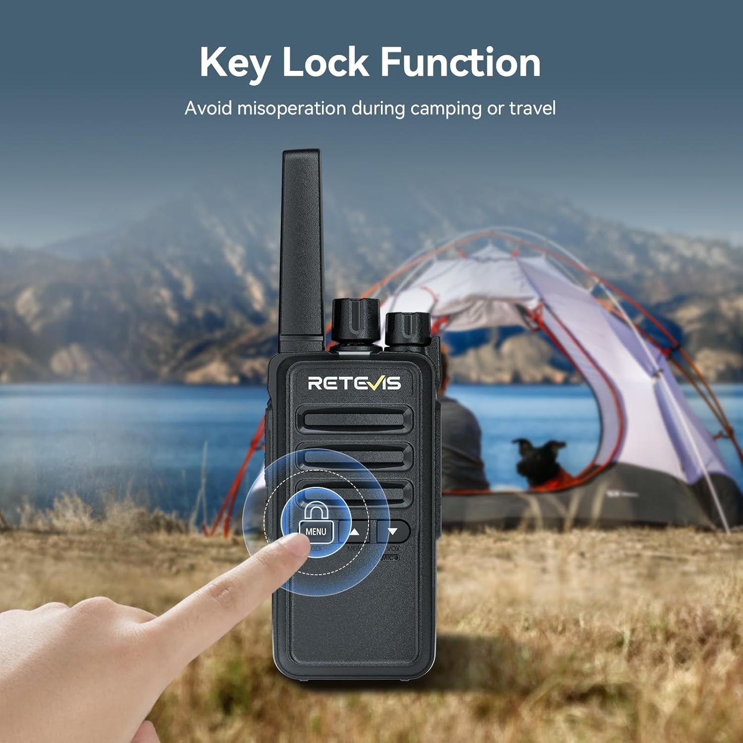 Walkie Talkies w Earpiece PMR446 VOX 16 Channel Type C Radio 2 Pack