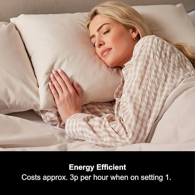 Electric Heated Under Blanket Double 150x122cm 9 Heat Timer Washable