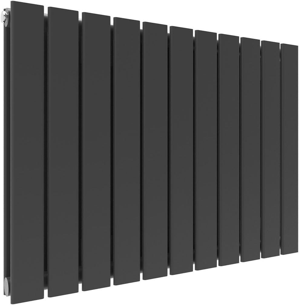 600 x 836mm Horizontal Anthracite Designer Radiator, High Heat Output, Modern Ce