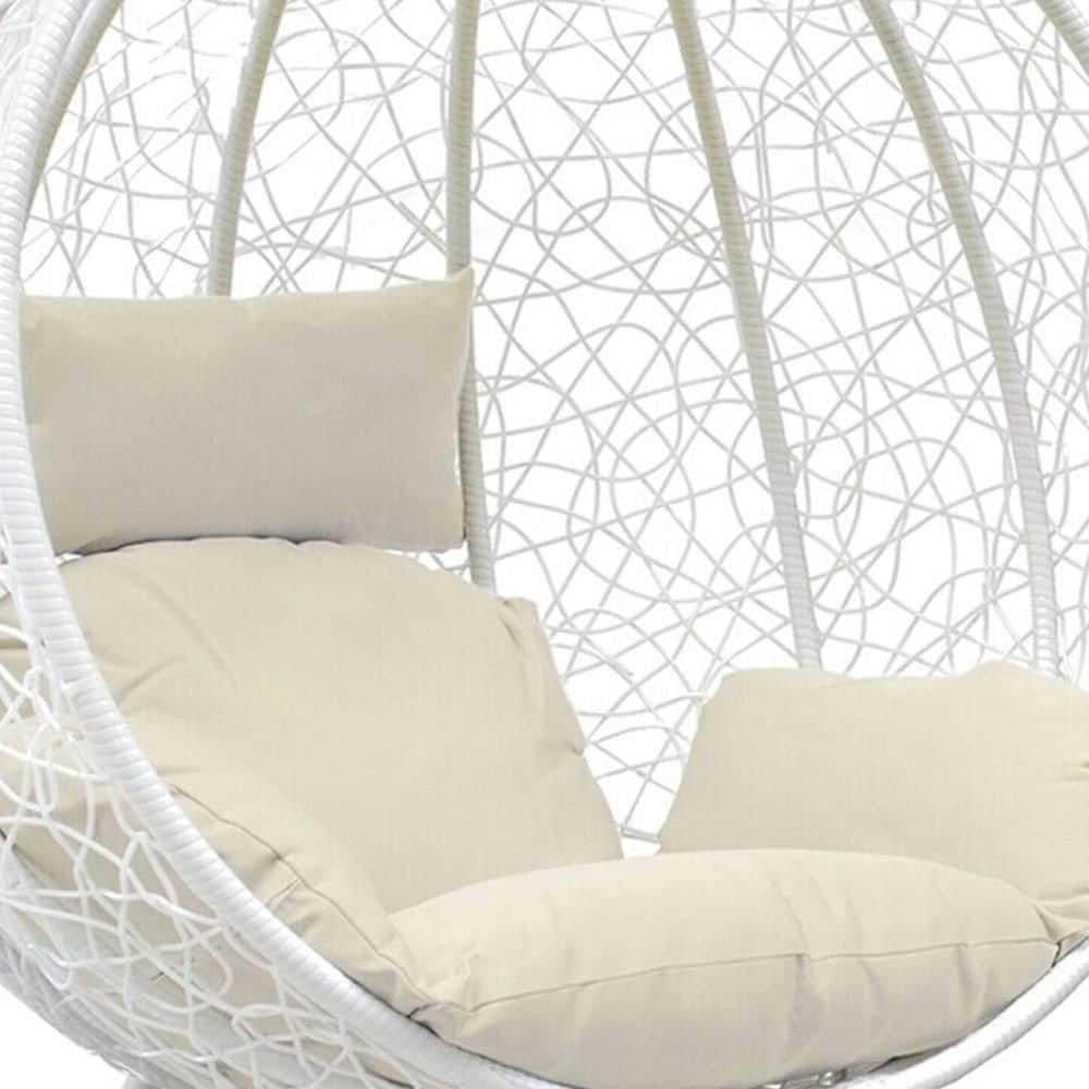 Rattan Hanging Egg Chair with Stand | Outdoor Swing Seat Cushion
