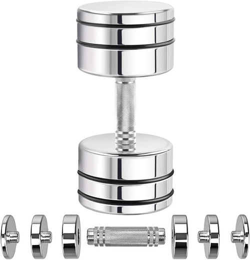 Compact Steel Adjustable Dumbbell Foam Grip Space-Saving Home Gym