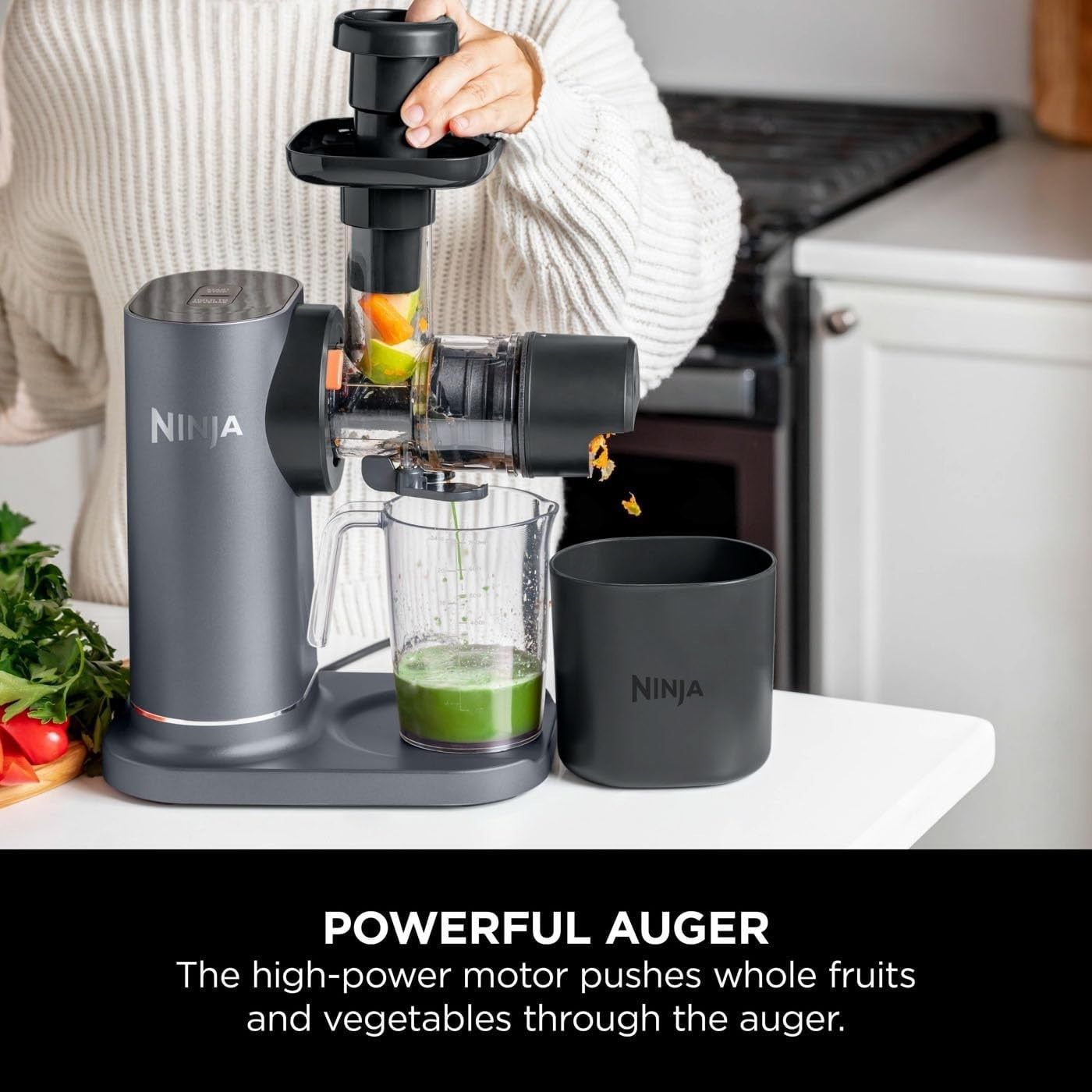 Cold Press Juicer Compact 700ml Jug 1.1L Pulp Quiet Dishwasher Safe