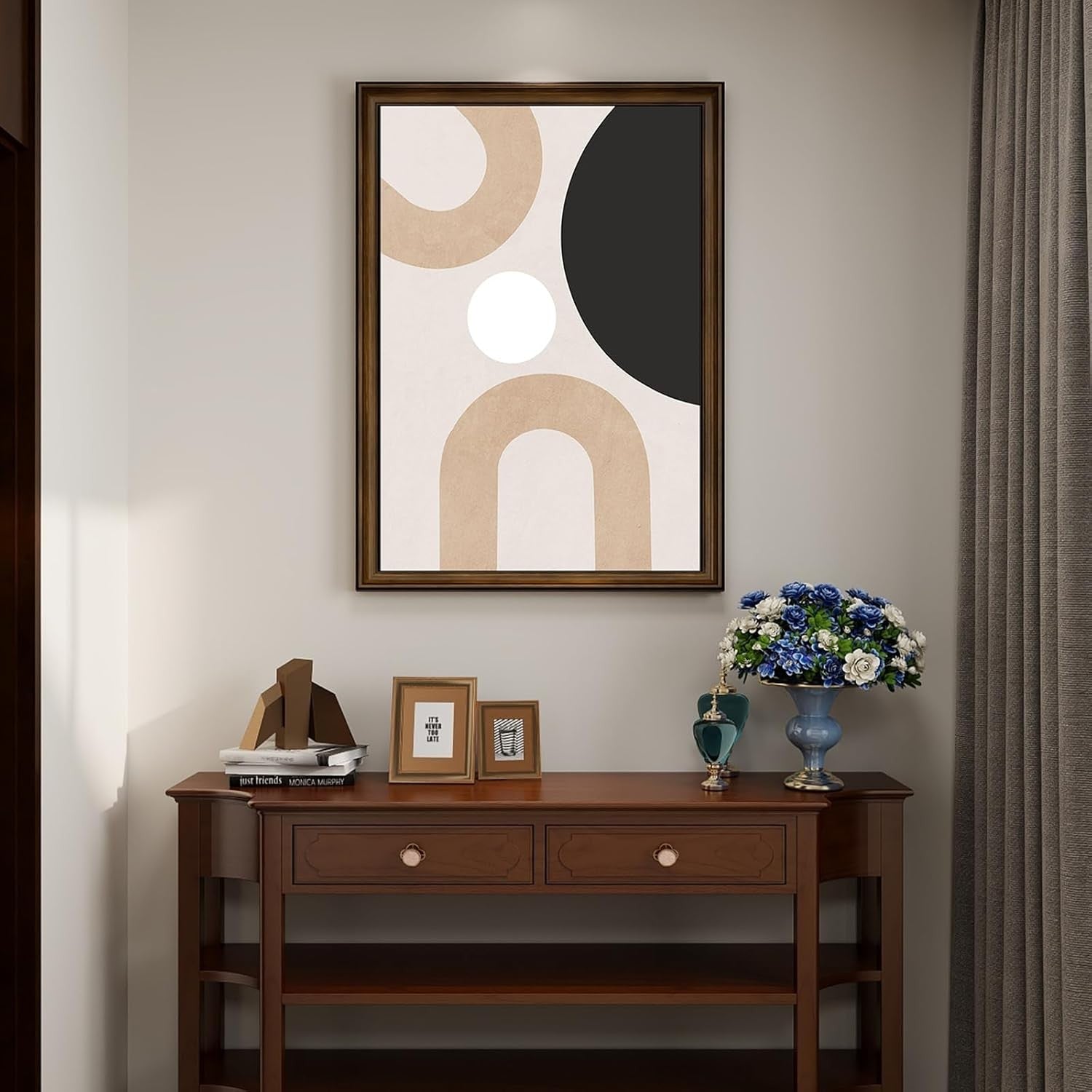 Abstract Geometric Wall Art Set of 3 30x40cm Canvas