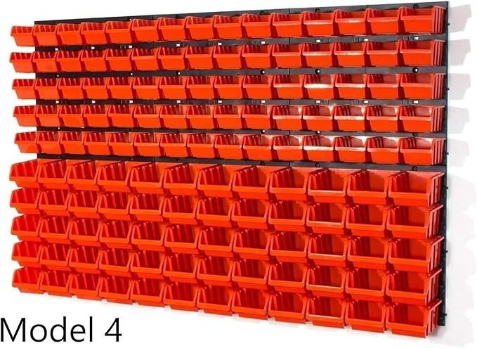 Wall Mounted Tool Peg Board Storage Bins Garage Workshop Organizer