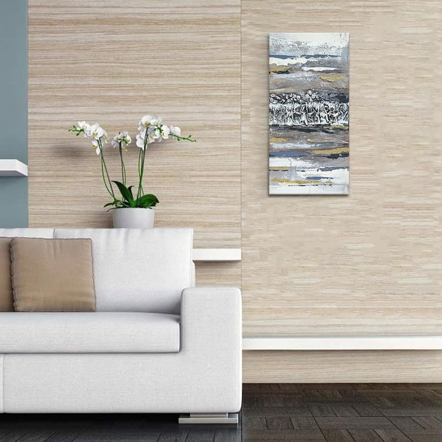 Colorful 3D Abstract Canvas Wall Art – Modern Framed 30x60cm Decor