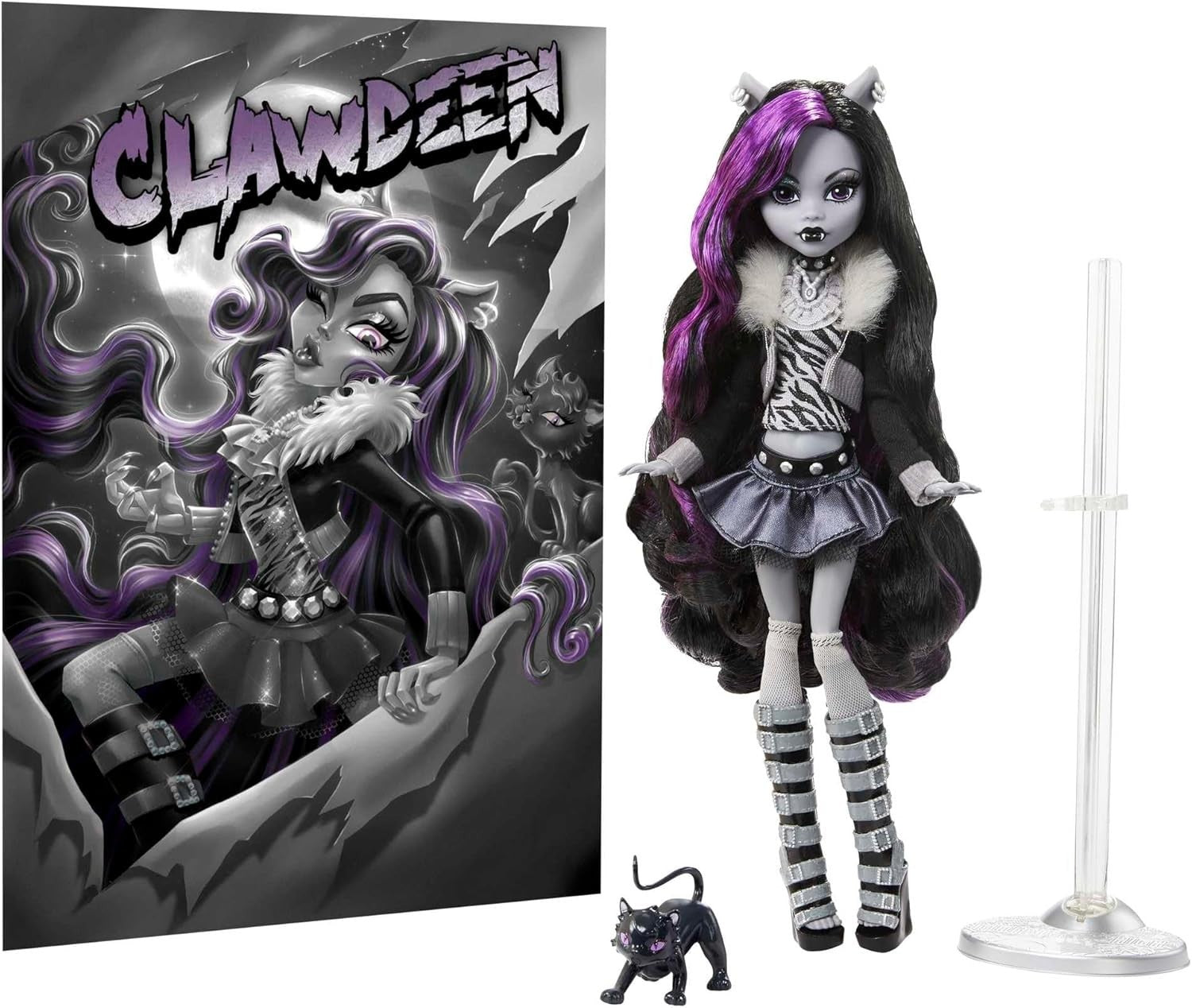 Black White Collector Fashion Doll Horror Movie Theme Poster Set
