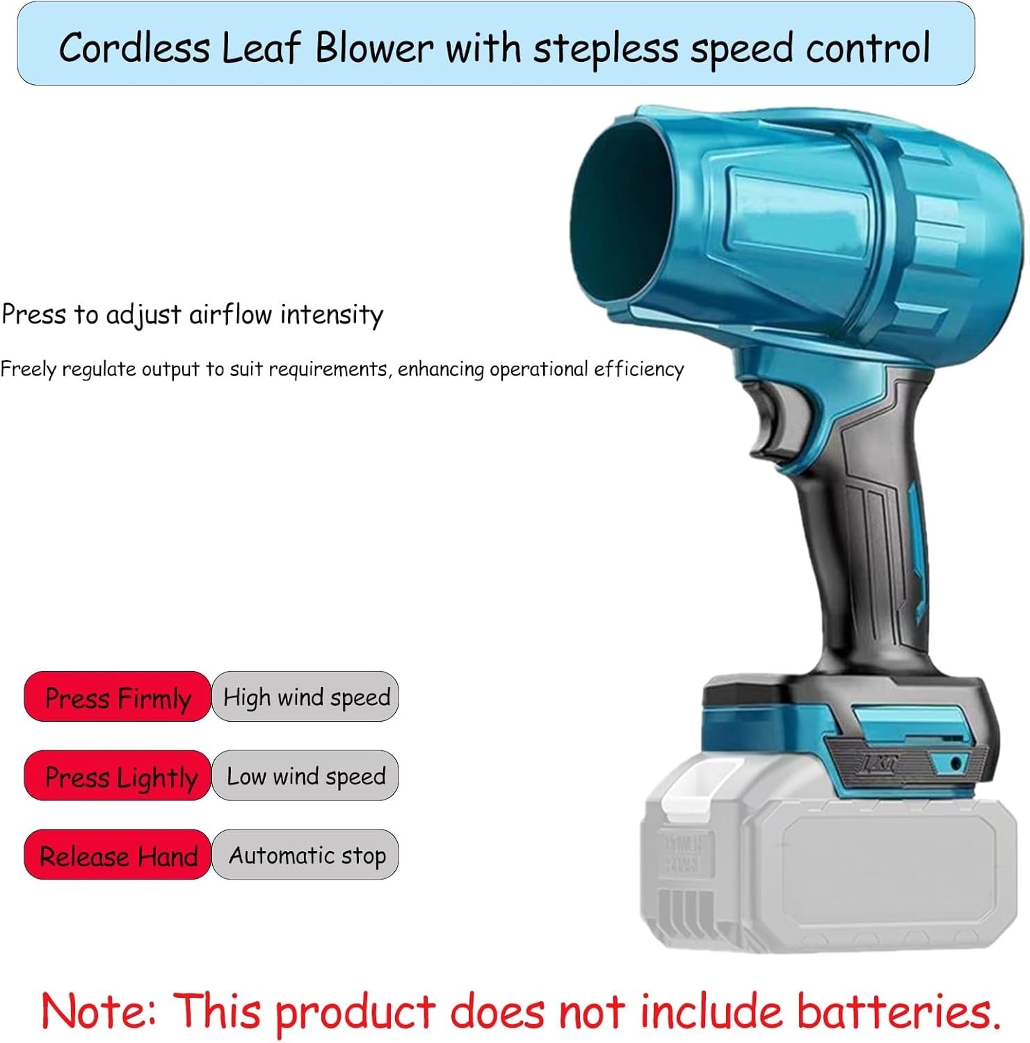 Cordless Leaf Blower 18V Brushless Variable Speed Handheld Dust Cleaner