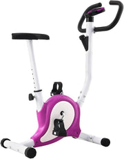 Adjustable Home Exercise Bike w/ LCD Monitor, Belt Drive & 120kg Capacity