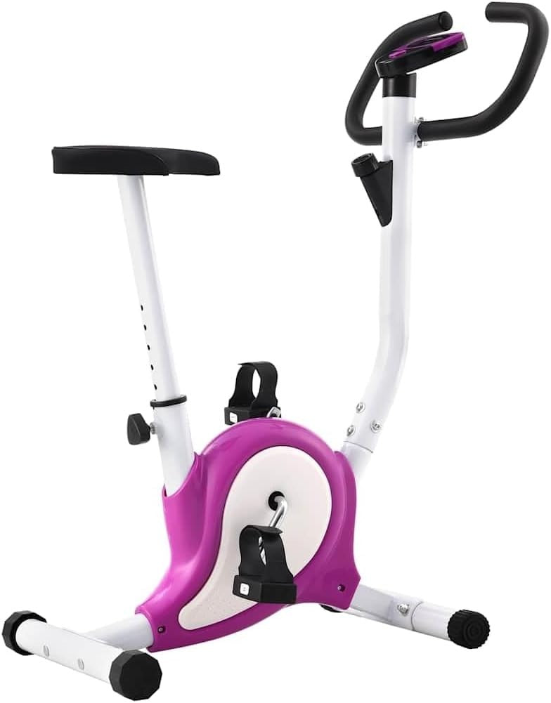 Adjustable Home Exercise Bike w/ LCD Monitor, Belt Drive & 120kg Capacity