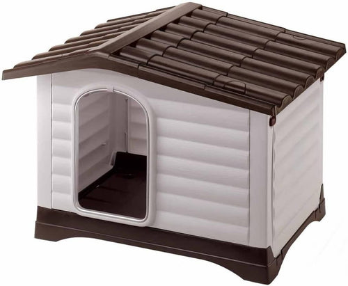 Large Weatherproof Dog House with Opening Roof, Drainage & Chew-Proof Door
