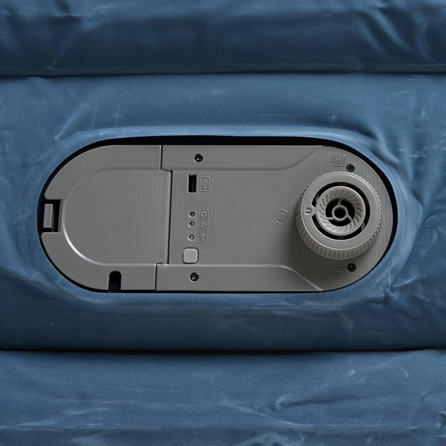 King Size Inflatable Airbed with Built-in Pump USB Port Raised Mattress