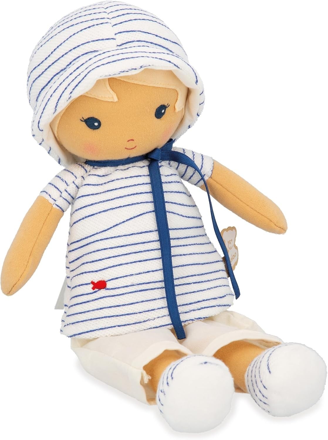 32cm Soft Fabric Rag Doll Sailor Outfit Personalised Ribbon Baby Gift Box