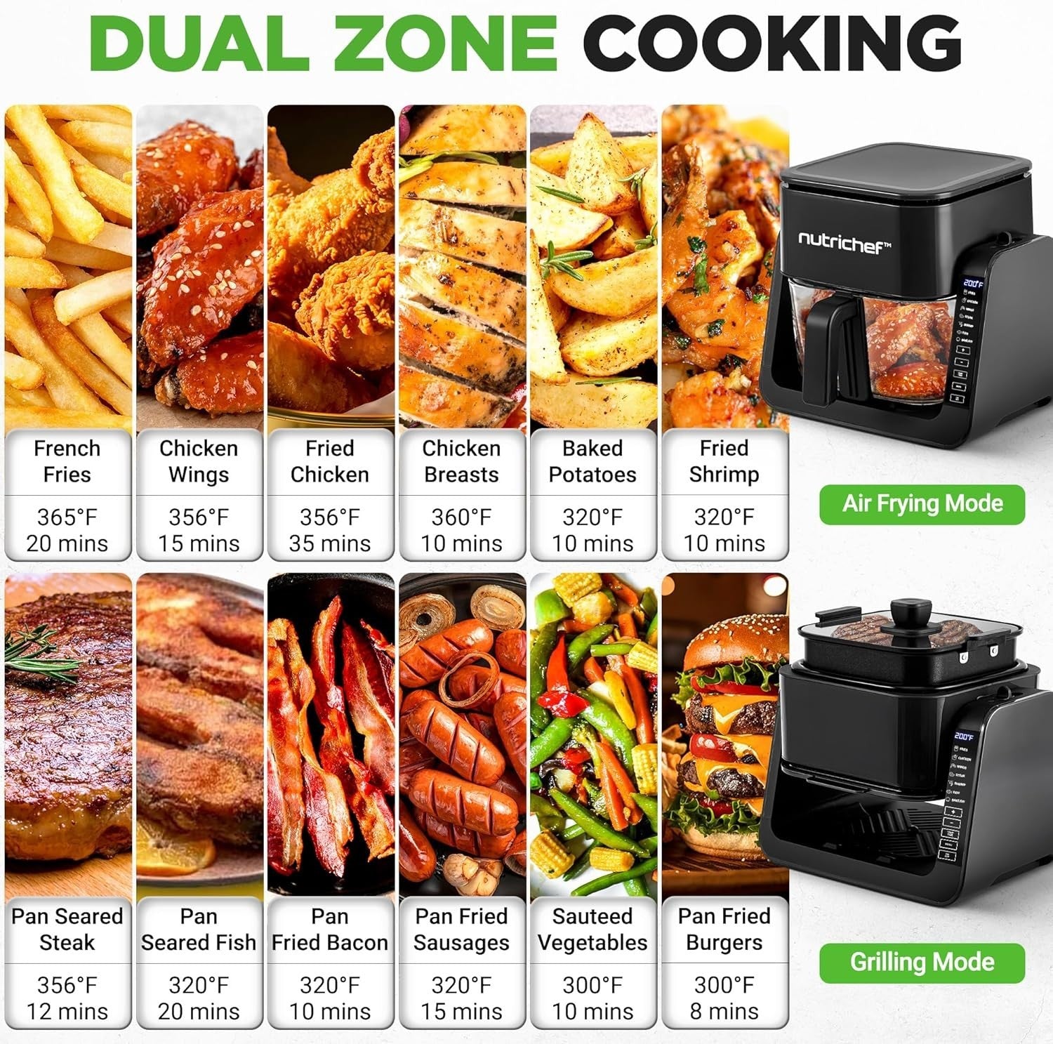 Air Fryer Grill Combo 4L Glass Pot 1500W Oil Free Clear Bowl Temp Control