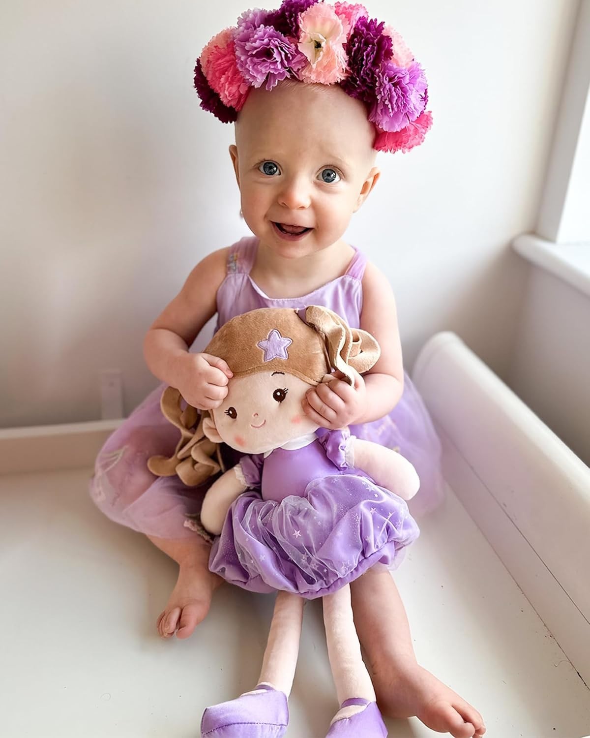 16” Ultra Soft Plush Baby Doll Rag Friend for Toddlers Ages 1+
