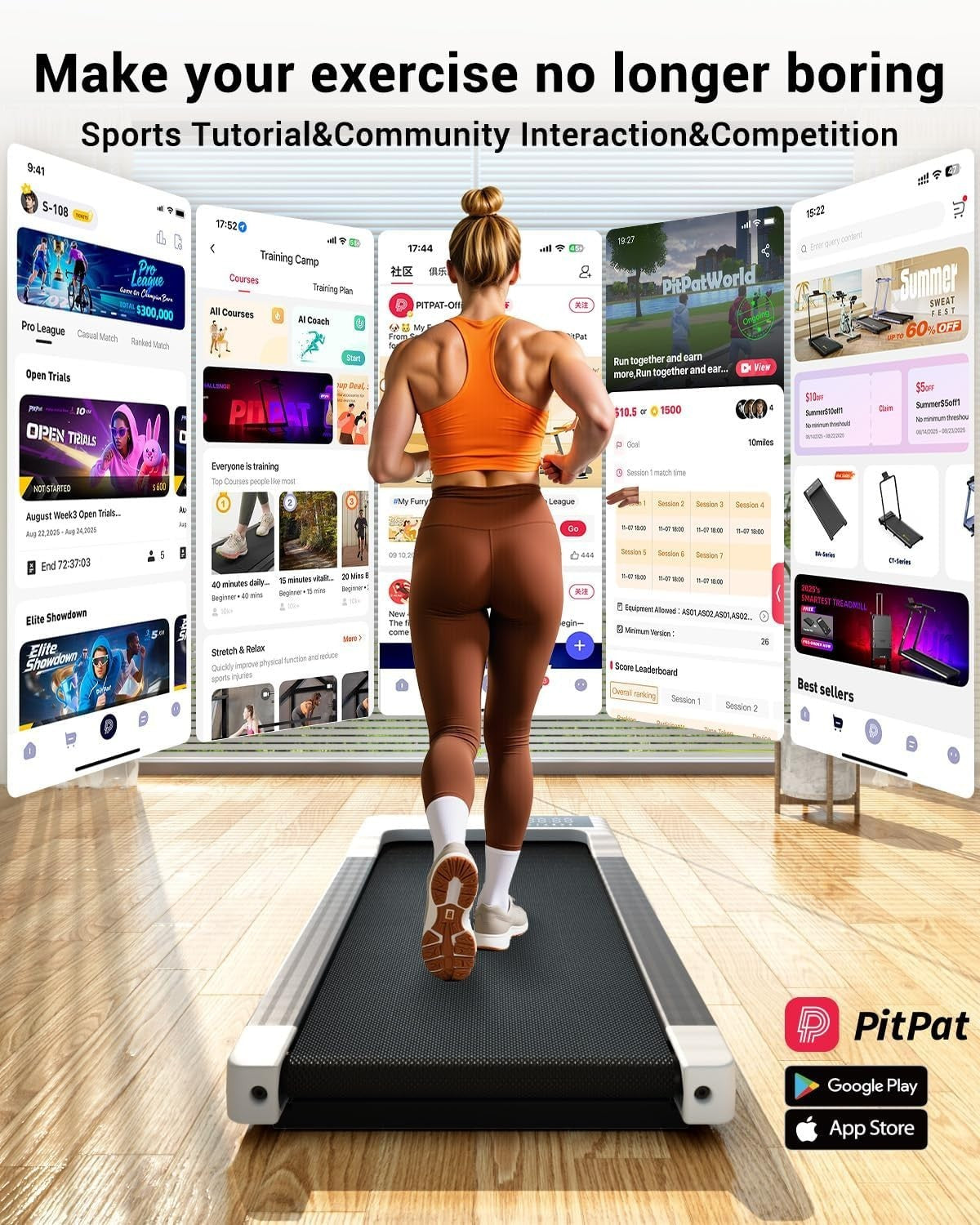 Under Desk Treadmill Walking Pad | Quiet, Shock-Absorbing, App-Controlled