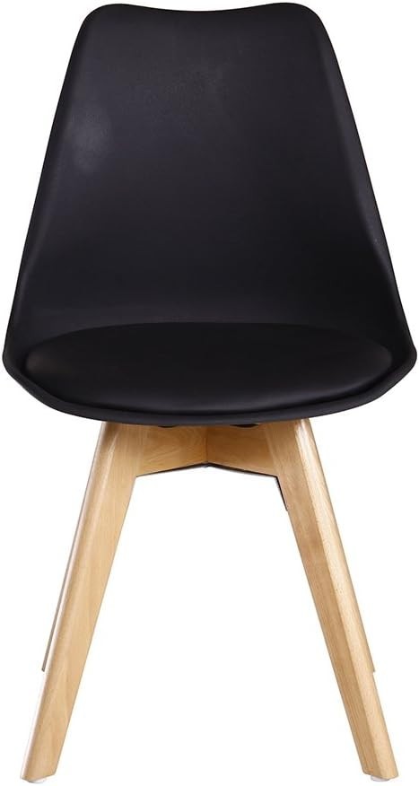 White Dining Table Set for 4 w/ Black PU Chairs – Small Space Ready