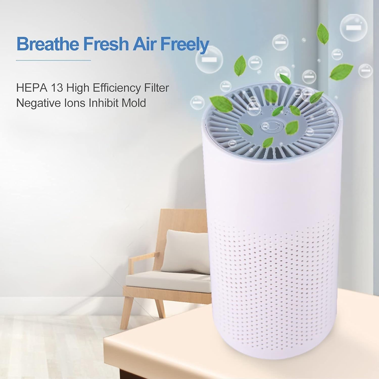 Mini HEPA Air Purifier Desktop Quiet Sleep Mode 150ft² USB