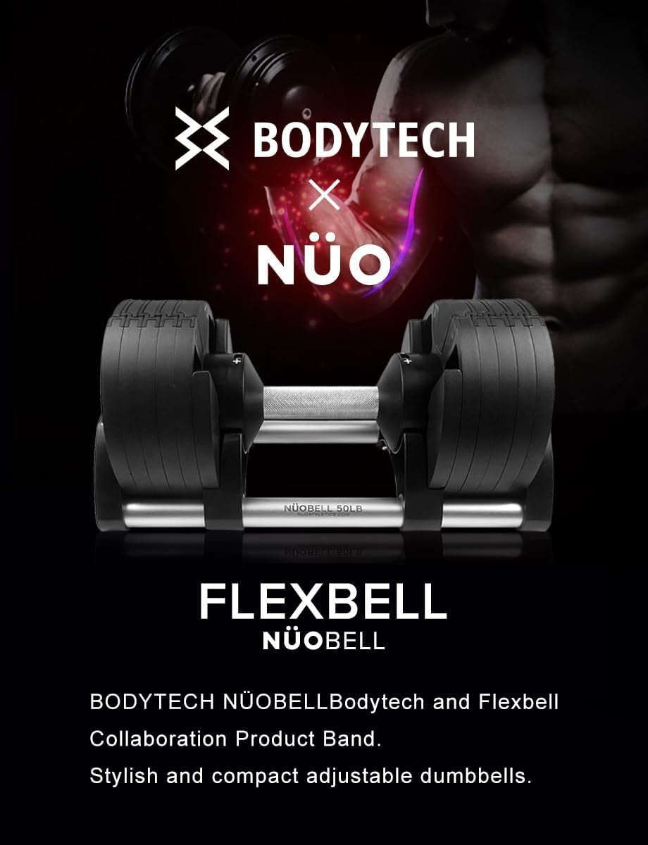 50lb Adjustable Dumbbell Single Quick Dial Compact Home Strength Weight