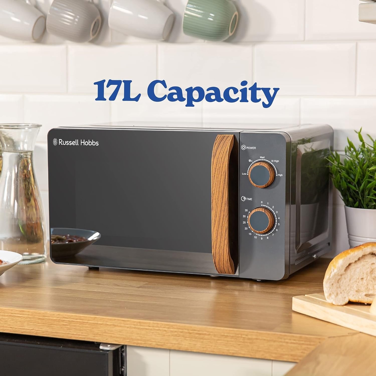 17L Manual Microwave 700W 5 Power Levels Scandinavian Grey