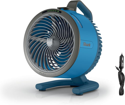 Blue Portable Misting Fan – 5-Speed Rechargeable Table Fan LED & Cooling Spray