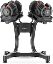 2x 24KG Adjustable Dumbbells Pair With Rack Dial System Home Gym Weights