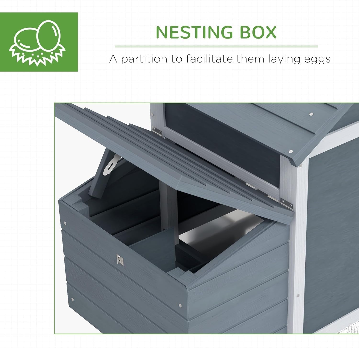 Small Wooden Chicken Coop Outdoor Hen House Run Nesting Box Hutch