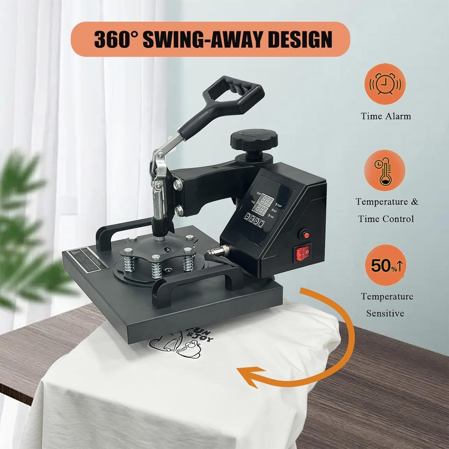 12x10 Heat Press Machine Swing Away Sublimation T-Shirt Transfer Press