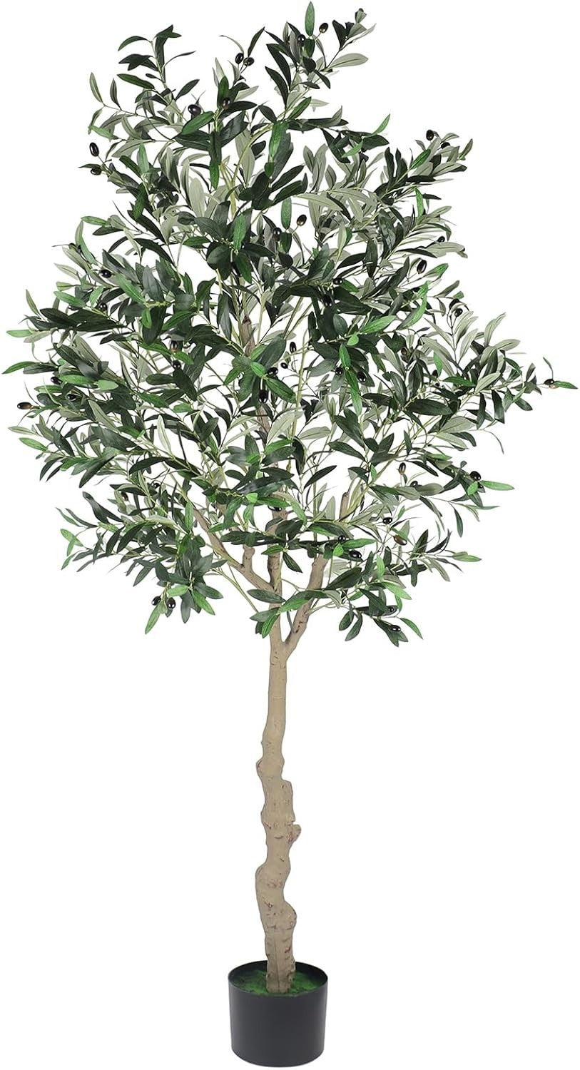 7FT Artificial Olive Tree Tall Faux Silk Plant Potted Indoor Outdoor Home Decor