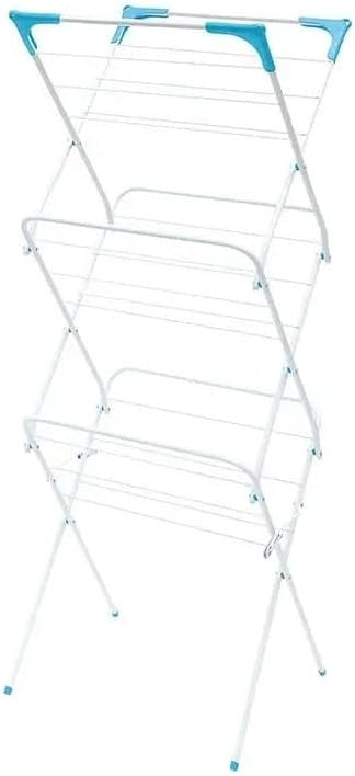 Clothes Airer 3 Tier Folding Drying Rack Alloy Steel Indoor Outdoor Laundry