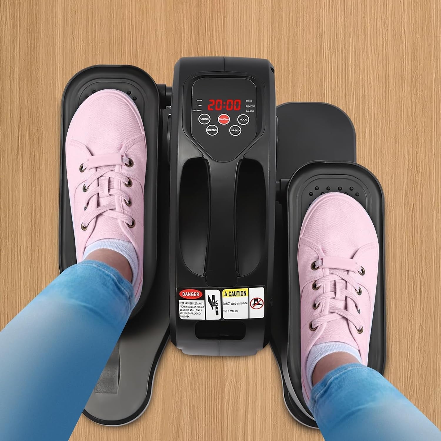 Mini Under Desk Elliptical Pedal Exerciser Quiet Electric Seated Leg Trainer