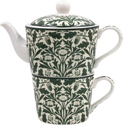 Tea For One Fine China Teapot Cup Set William Morris Acorn Design