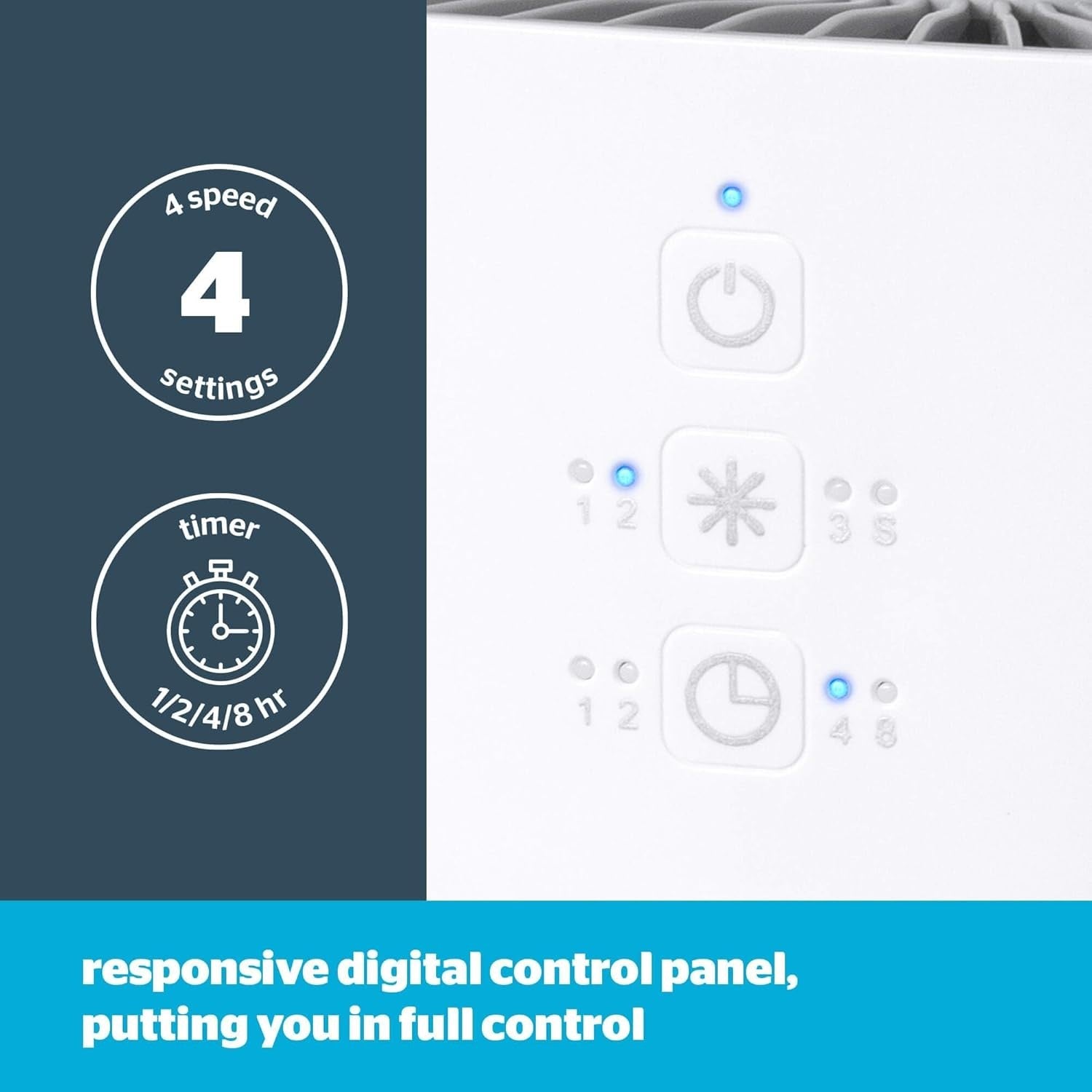 Ultra Quiet HEPA Air Purifier Bedroom Sleep Mode Timer Allergy Relief