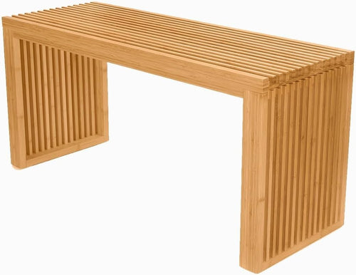 Nature Bamboo Dining Bench 35 Inch Farmhouse Indoor Kitchen & Entryway Seat