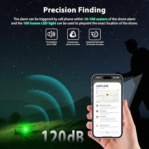 Drone Alarm Buzzer 120dB LED Lost Drone Locator Tracker for DJI Drones