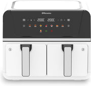 Dual Zone 9L Air Fryer 2400W Family Size | Smart Finish | Low-Oil Cooking White