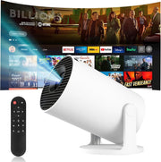 1080P Smart Mini Projector WiFi 6 Bluetooth 180° Auto Keystone 4K