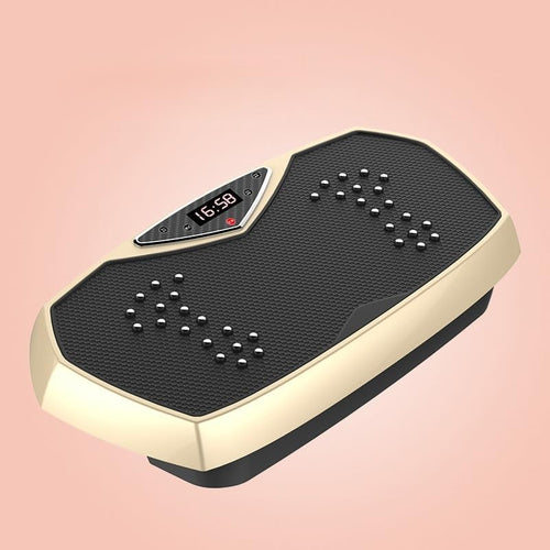 Gold Vibration Plate Exercise Machine Quiet Indoor Home Fitness Platform