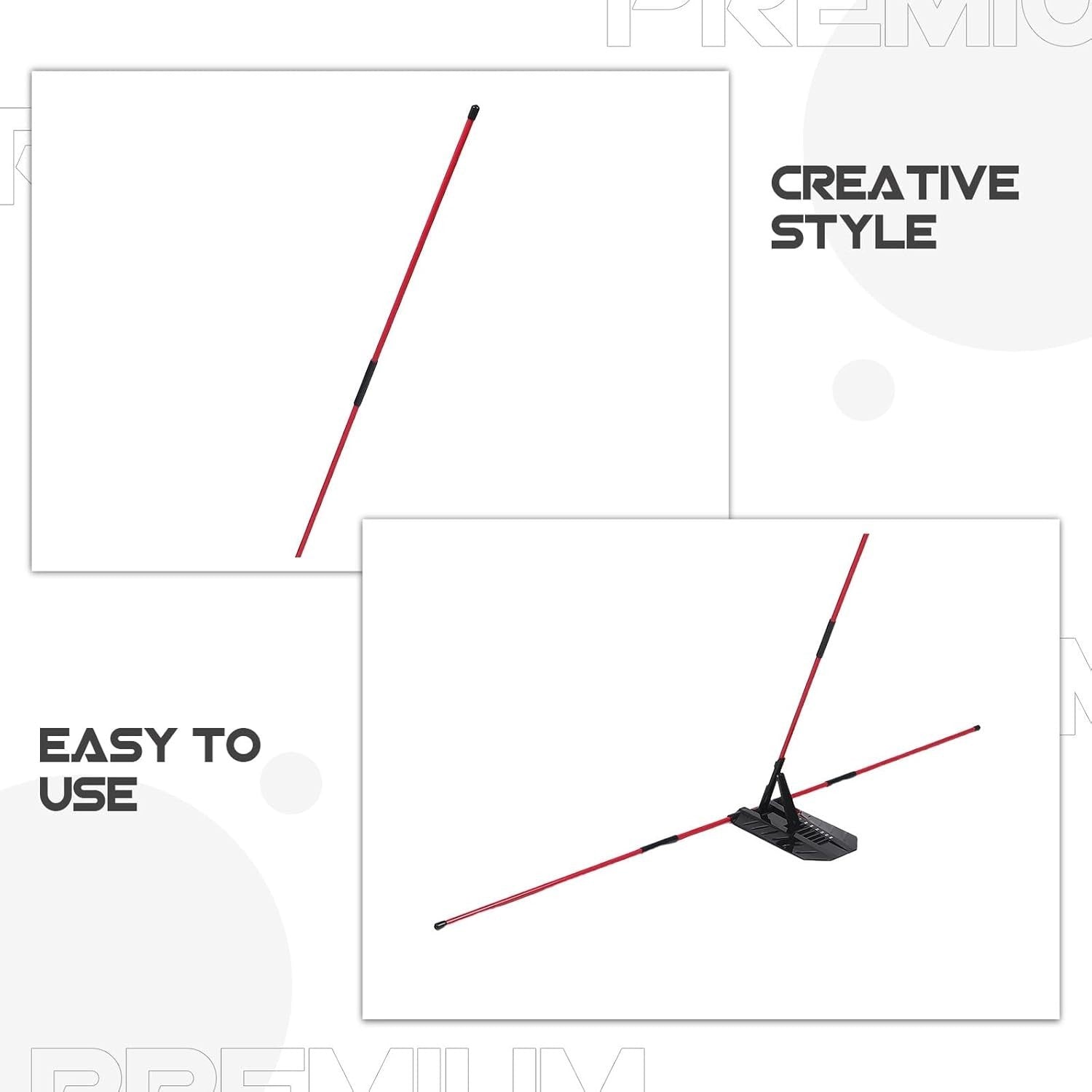 Golf Swing Plane Trainer Alignment Stick Angle Plate Practice Aid Tool