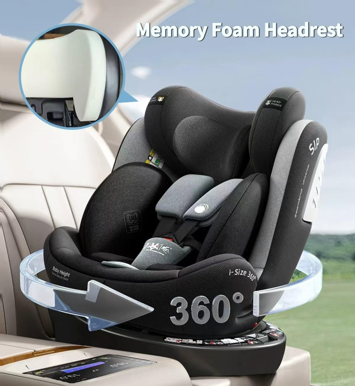 360 Spin ISOFIX Car Seat Birth to 12 Years R129 Rear & Forward Facing